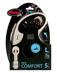 Flexi Rollijn New Comfort Tape Zwart L 5 MTR