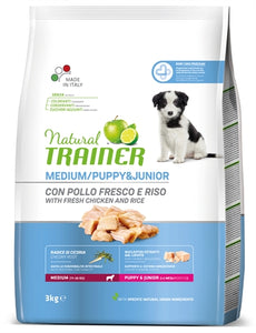 Natural Trainer Dog Puppy / Junior Medium Chicken 3 KG