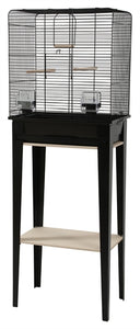 Zolux Vogelkooi Chic Loft Met Meubel Zwart 124X44,5X28 Cm