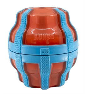 Kong Treat Spinner Voer / Snack Dispenser Oranje / Blauw 17X15X17 CM