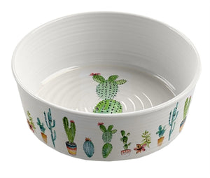 Tarhong Voerbak Hond Cactus Print 1 Melamine 22X7 CM 1890 ML