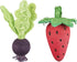 Trixie Speelbal Set Biet / Aardbei Hout / Loofah 6/9 Cm