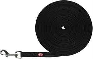 Trixie Hondenriem Sleeplijn Met Rubber Bekleed Zwart 10 Mtrx1,5 Cm
