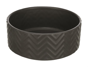 Trixie Voerbak / Drinkbak Wave Keramiek Grijs 13 Cm 400 Ml