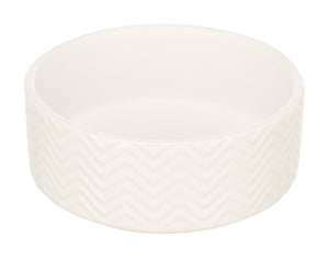 Trixie Voerbak / Drinkbak Wave Keramiek Wit 20 Cm 1,6 Ltr