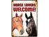 Plenty Gifts Waakbord Blik Horse Lovers Welcome 21X15 CM