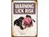 Plenty Gifts Waakbord Blik Lick Risk 21X15 CM
