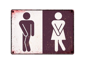 Plenty Gifts Waakbord Blik Toilet 21X15 CM