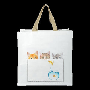 Merkloos Shoppingbag Kiekeboe Kat Assorti 40X14X40 CM