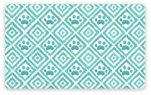Tarhong Placemat Paw Ikat Turquoise Blauw 48,5X29 CM