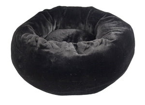 Foeiii Hondenmand Cozy Pluche Relax Donut Zwart 60X22X22 CM