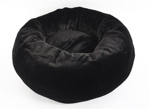 Foeiii Hondenmand Cozy Pluche Relax Donut Zwart 70X22X22 CM
