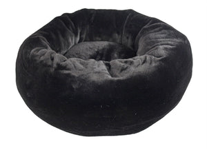 Foeiii Hondenmand Cozy Pluche Relax Donut Zwart 70X22X22 CM