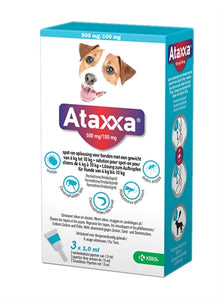 Krka Ataxxa Spot On Hond 4-10 KG 500 MG/100 MG 3 PIP
