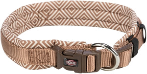 Trixie Halsband Hond Boho Extra Breed Met Ruit Karamel L-XL 56-62X2,5 CM