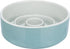 Trixie Voerbak Slowfeeding Keramiek Grijs / Blauw 17X17 Cm 900 Ml