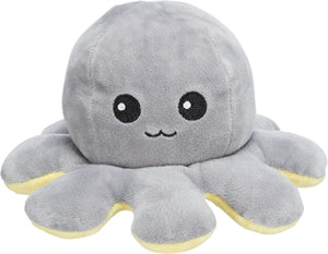 Trixie Octopus Omkeerbaar Pluche Grijs / Geel 19 Cm