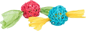Trixie Set Rotan Ballen Met Papieren Lint Assorti 4X4X13 CM