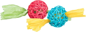 Trixie Set Rotan Ballen Met Papieren Lint Assorti 4X4X13 CM
