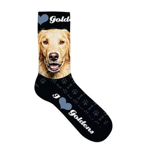 Plenty Gifts Sokken Golden Retriever Zwart 33-38