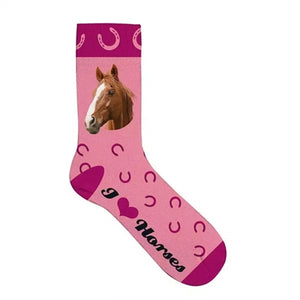 Plenty Gifts Sokken Paard Roze 37-42
