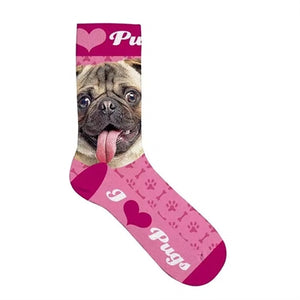 Plenty Gifts Sokken Mopshond Roze 39-44