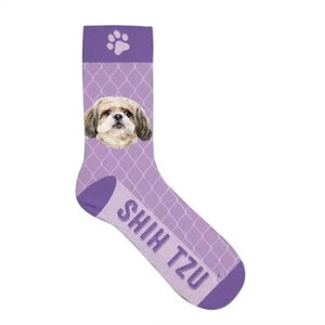 Plenty Gifts Sokken Shih Tzu Paars 39-44