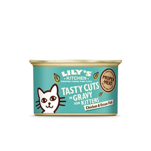 Lily's Kitchen Cat Kitten Chicken / Ocean Fish Tasty Cuts In Gravy 24X85 GR