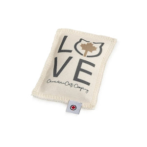 Canadiancat Company Canadian Cat Speelkussen Love Met Catnip Beige / Grijs 10,5X7,5X1 CM