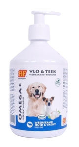 Biofood Omega+ Vloeibaar Schapenvet Met Knoflook Vlo / Teek 500 ML