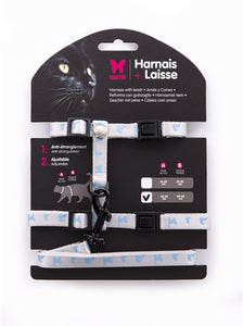 Martin Kattentuig En Looplijn Grijs / Blauw 35-50X1 CM / 100X1 CM