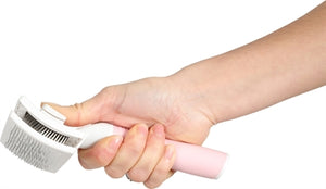 Zolux Anah Slickerborstel Intrekbaar Roze / Wit M 9X5X17,5 CM