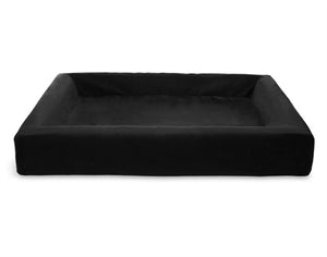 Bia Bed Royal Fluweel Hoes Hondenmand Zwart Bia-6 100X80X15 Cm