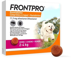 Frontline Frontpro Kauwtabletten S 2-4 Kg 3 Tbl