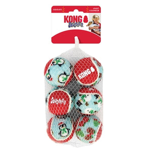 Kong Holiday Squeakair Bal Assorti 6,5X6,5X6,5 CM 6 ST