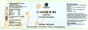 De Groene Os L-Lysine / B6 Hond / Kat 100 Gr