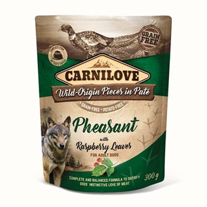Carnilove Dog Pouch Fazant / Frambozenblad 12X300 Gr