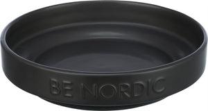 Trixie Be Nordic Voerbak Kat Keramiek / Rubber Zwart 16 Cm