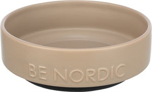 Trixie Be Nordic Voerbak Hond Keramiek / Rubber Taupe 16 Cm