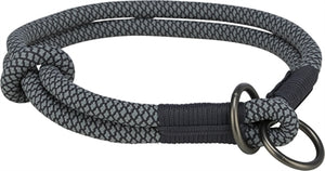Trixie Halsband Hond Soft Half-Slip Zwart / Grijs 30X0,6 Cm