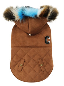 Croci Hondenjas Shearling Gevoerd Bruin 45 CM