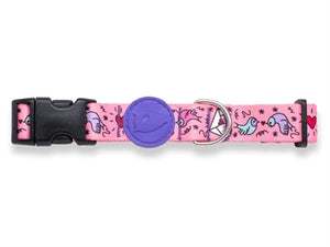 Morso Halsband Hond Gerecycled Sweet Tweet Roze 37-58X2,5 Cm