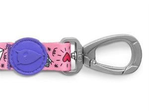Morso Hondenriem Gerecycled Sweet Tweet Roze 120X1,5 Cm Tot 6 Kg