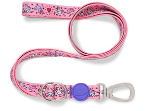 Morso Hondenriem Verstelbaar Gerecycled Sweet Tweet Roze 65-200X2,5 Cm 20-80 Kg