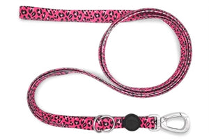 Morso Hondenriem Verstelbaar Gerecycled Bubble Leo Roze 75-230X1,5 Cm 1-4 Kg