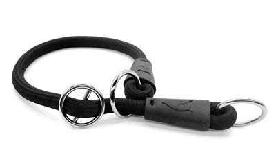 Morso Half Slip Halsband Hond Soft Rope Gerecycled Black Zwart 45X1 CM