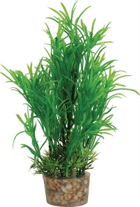 Zolux Ornament Pastic Plant Op Stenen Neutraal Assorti 20X10X10 CM