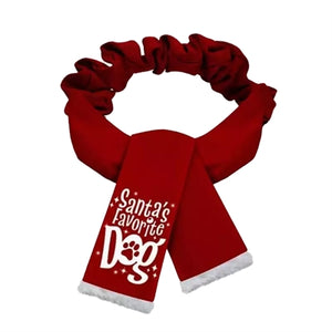 Plenty Gifts Kerst Sjaal Santa's Favorite Dog Rood MEDIUM