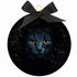 Plenty Gifts Kerstbal Frosted Zwarte Kat Ogen Zwart 10 CM