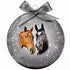 Plenty Gifts Kerstbal Frosted Paard Zilver 10 CM
